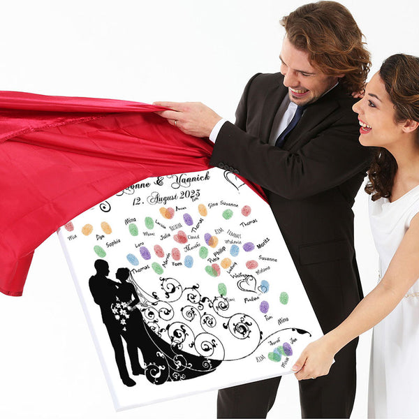 Fingerabdruck-Leinwand - Scherenschnitt - Fingerabdruck Leinwand