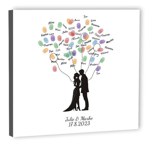 Fingerabdruck-Leinwand - Liebe Ballons - Fingerabdruck Leinwand