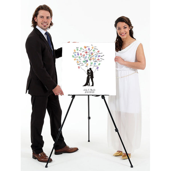 Fingerabdruck-Leinwand - Liebe Ballons - Fingerabdruck Leinwand