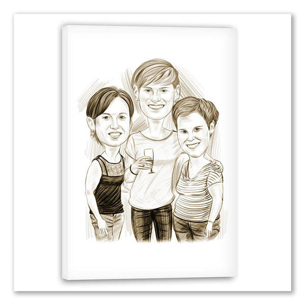 Dibujo a lápiz digital a partir de una foto - Caricatura Street Style (d-kar-st)