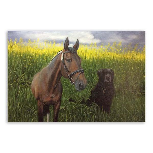 Hacer pintar caballos - pintura al óleo