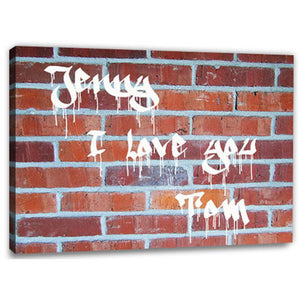 Persönliche Textbotschaft - Textbotschaft Graffiti 100 - Romantische Liebesbotschaft