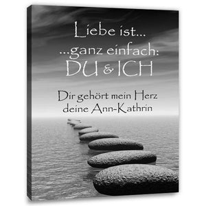 Persönliche Textbotschaft - Liebesbotschaft 132_sw - Romantische Liebesbotschaft